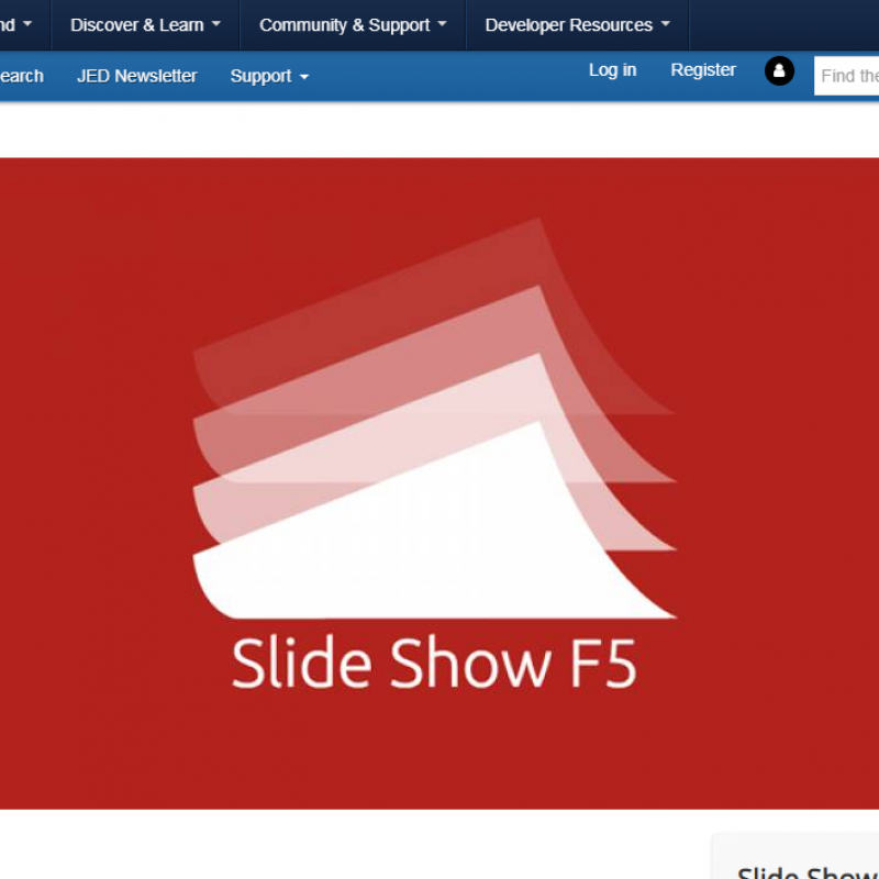 Joomla!で利用可能な無料のスライドショーモジュール　Slide Show F5