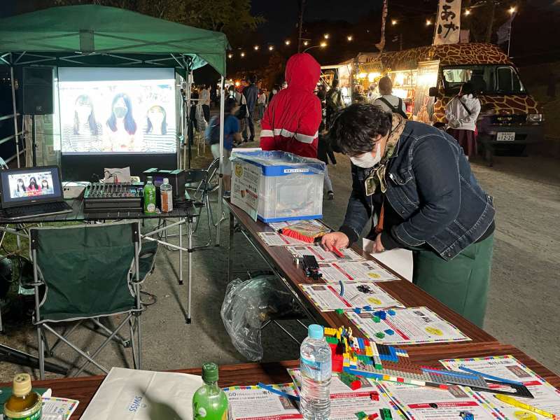 白川夜市でのWeDOくまもとによるモバイルレゴランププロジェクト（MLRP）告知イベント無事終了