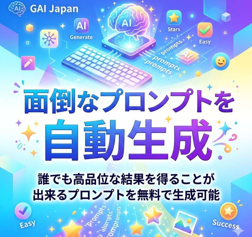面倒なAI用のプロンプトを自動生成させる無料システム公開リスト
